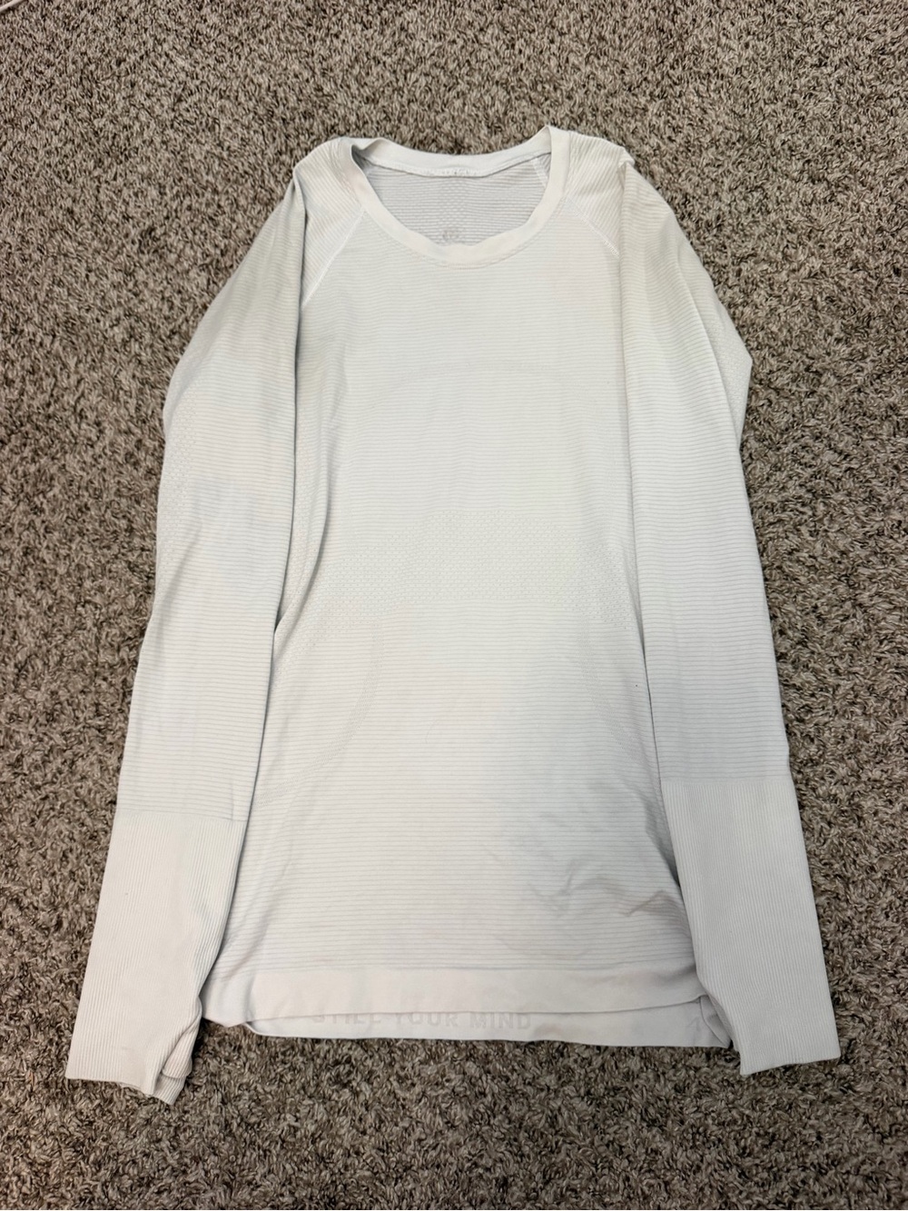 lululemon athletica white long sleeve crew top